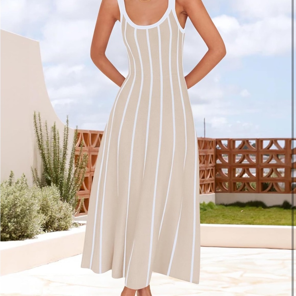 ✨NWT Swing Knit Midi/Maxi Dress Apricot - Picture 3 of 14